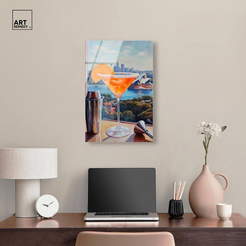 Classy Drink in Australia Acrylic by Art Remedy, Ready to Hang