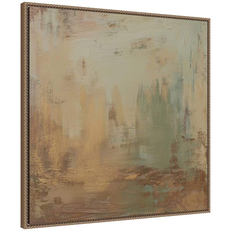 Kate and Laurel Sage Horizon No. 4 by Amy Lighthall Framed Canvas Wall Art Print - 30 x 30