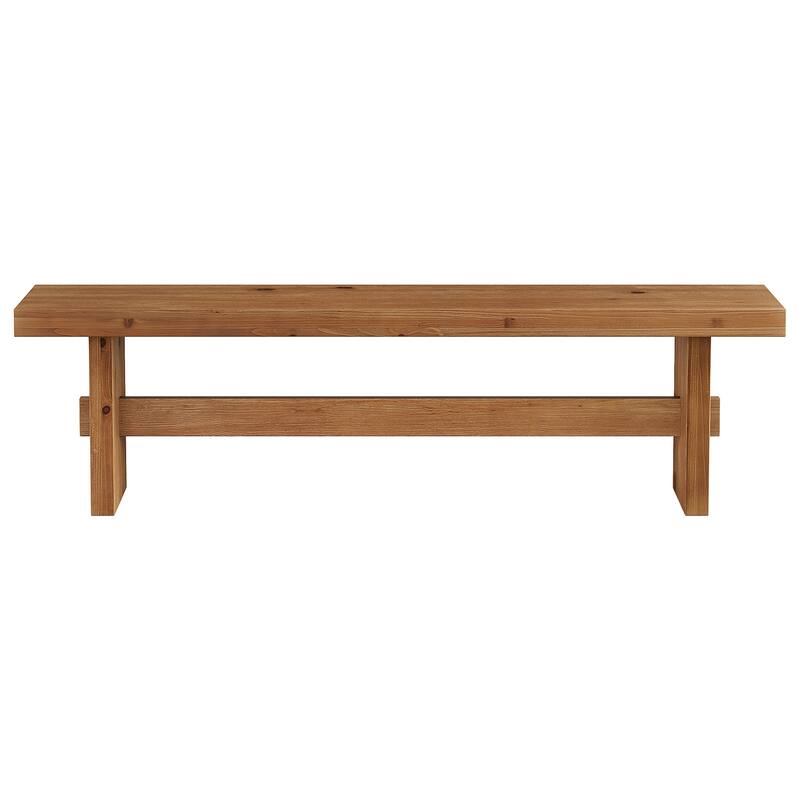63" Solid Wood Entryway Bench, End of Bed Bench, Entry Way Benches for Bedroom, Hallway, Foyer