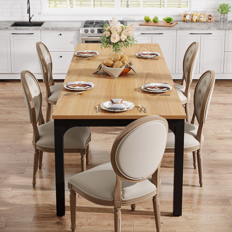78.7-inch Long Kitchen Dining Table for 6-8