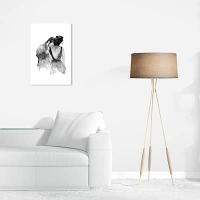 Wynwood Studio Canvas Fashion and Glam Inked Embrace Black and Modern & Contemporary Wall Art Canvas Print