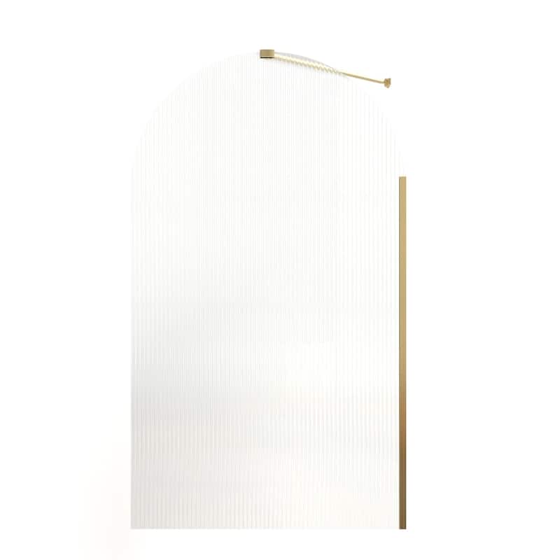 33 in. W x 58 in. H Fixed Tub Door with Tempered Glass - 33" x 58"