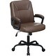 preview thumbnail 6 of 7, Faux Leather Relax Office Chair, Ergonomic Computer Desk Chair, Upholstered Seat with Armrests and Adjustable Height - N/A