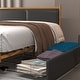 preview thumbnail 3 of 28, Classic steamed bread shaped backrest, metal frame, solid wood ribs, with four storage drawers, sponge soft bag