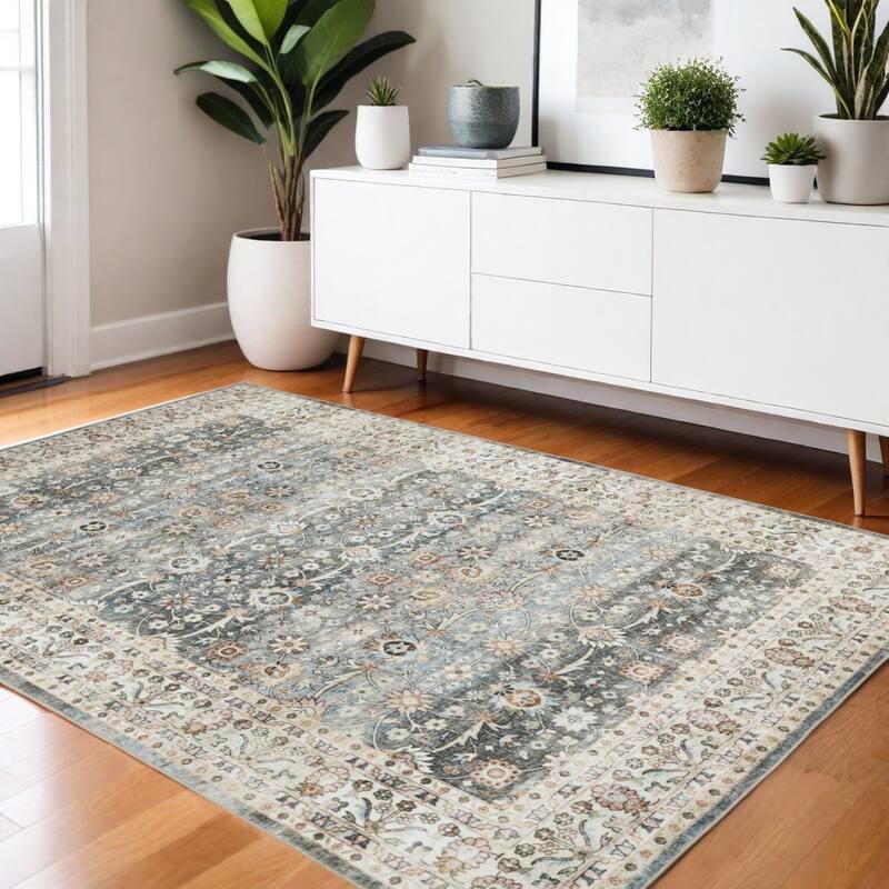 HomeRoots Oriental Traditional Rectangle Area Rug - 66.14 in. x 42.13 in.  x 0.12 in.