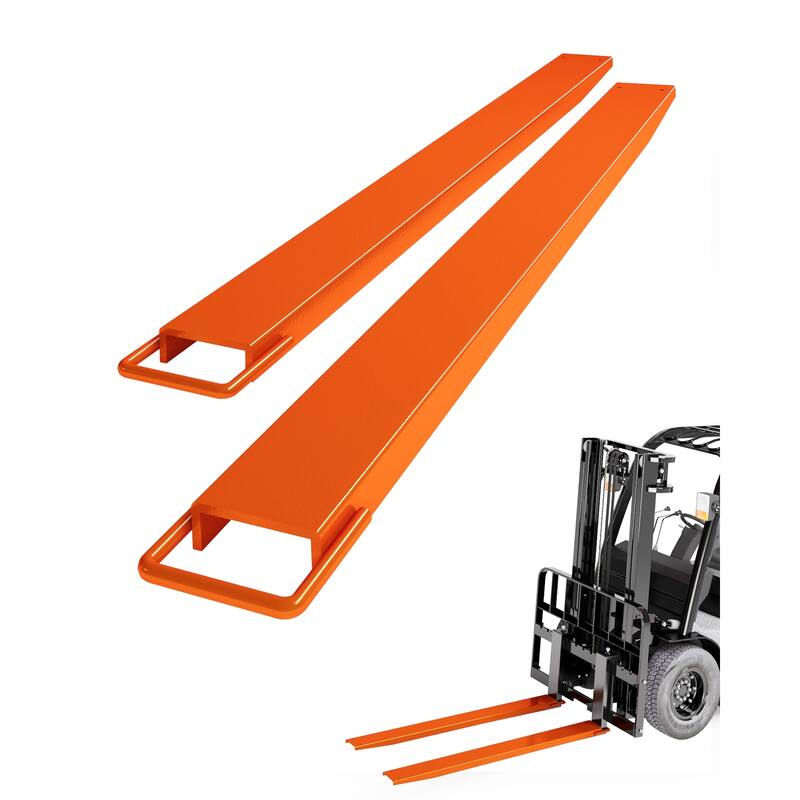 Pallet Fork Extension 4.5" , Heavy Duty Steel Forklift Extensions,1 Pair - 72'' - orange