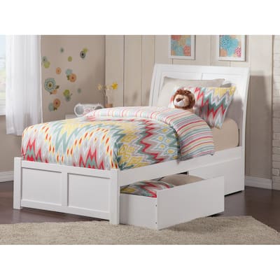 Portland Platform Bed with Footboard and Storage Drawers