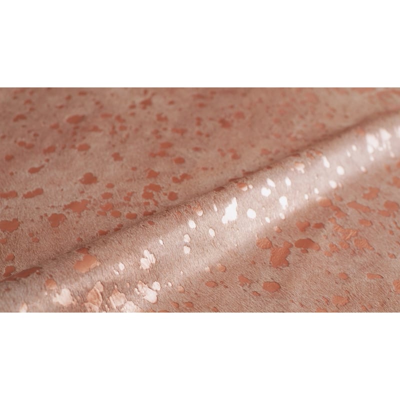 Handmade Vail Moonstone Cowhide Leather Area Rug - 7' x 7'4"