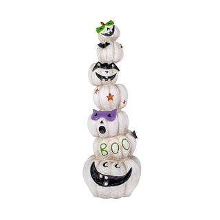 National Tree Company 47 in. Stacked White Halloween Jack-O-Lanterns - Bed Bath & Beyond - 36412367