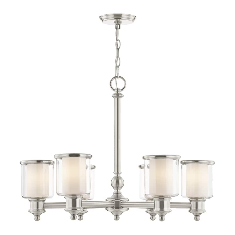 Livex Lighting Middlebush 6 Light 28" Wide Chandelier with Glass
