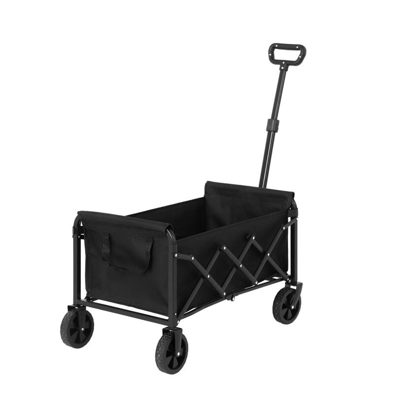 Outdoor Multifunctional Cart Folding Garden Cart - Black