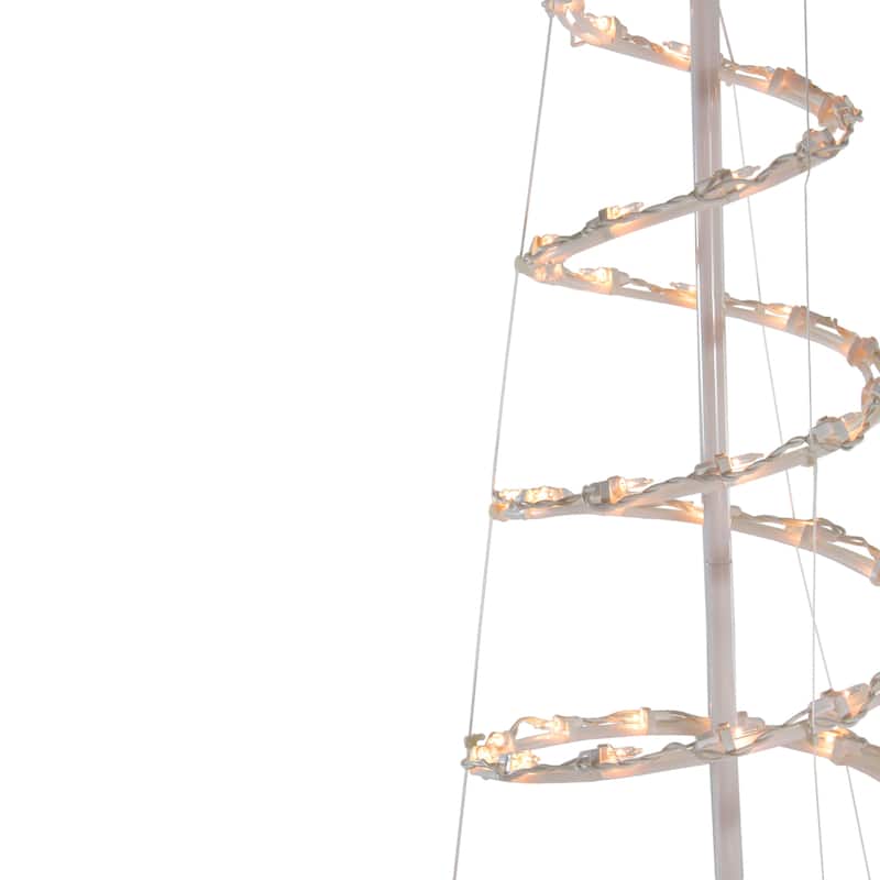 6' Clear Lighted Spiral Cone Tree Outdoor Christmas Decoration