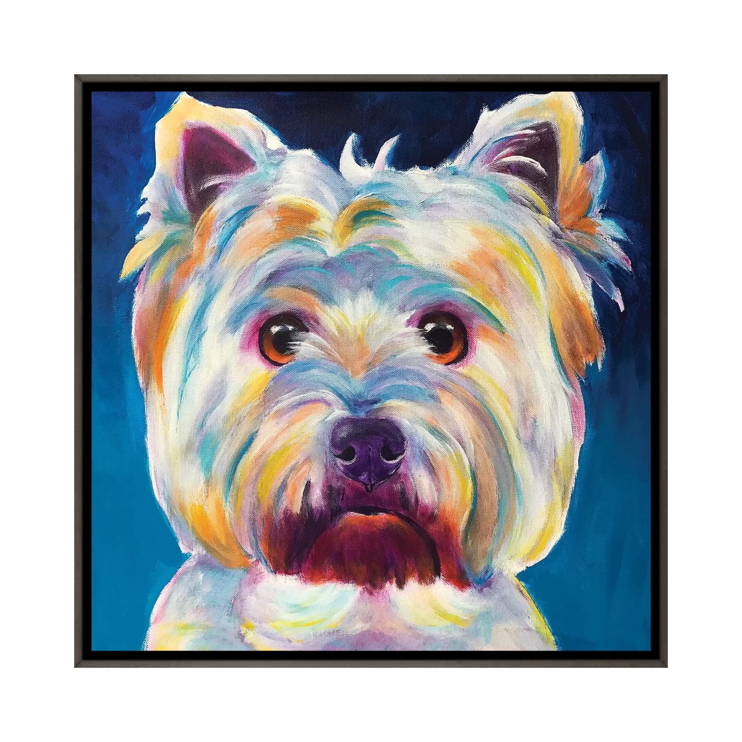 Westie canvas deals art