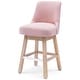 preview thumbnail 55 of 55, Boucle Polyester Upholstered Swivel Counter Stool - Foot Glides