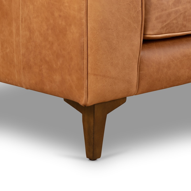 Poly & Bark Essex 74" Apartment Sofa - Full Grain Genuine Italian Leather
