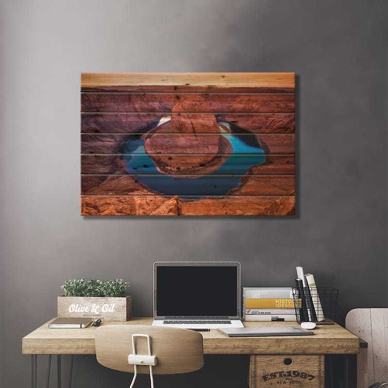 Sunset over Horseshoe Bend and the Colorado River, Glen Canyon National Recreation Area, Arizona Print On Wood by Russ Bishop