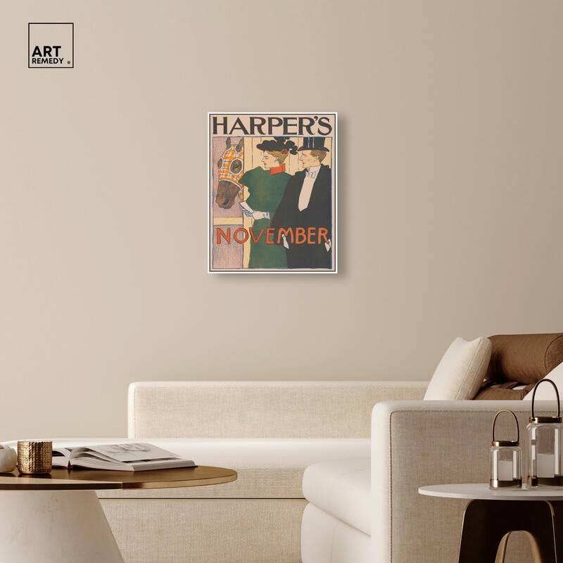 Harpers November 1895 Canvas by Art Remedy