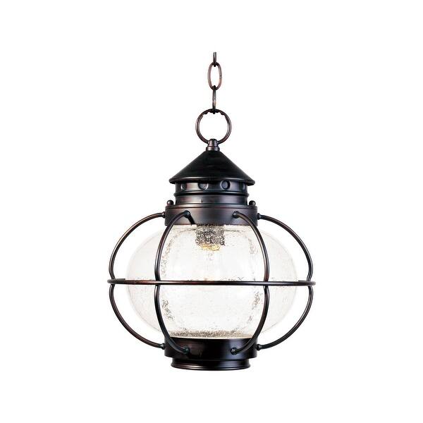 slide 2 of 3, Maxim Bronze Seedy Shade Portsmouth 1-light Outdoor Hanging Lantern