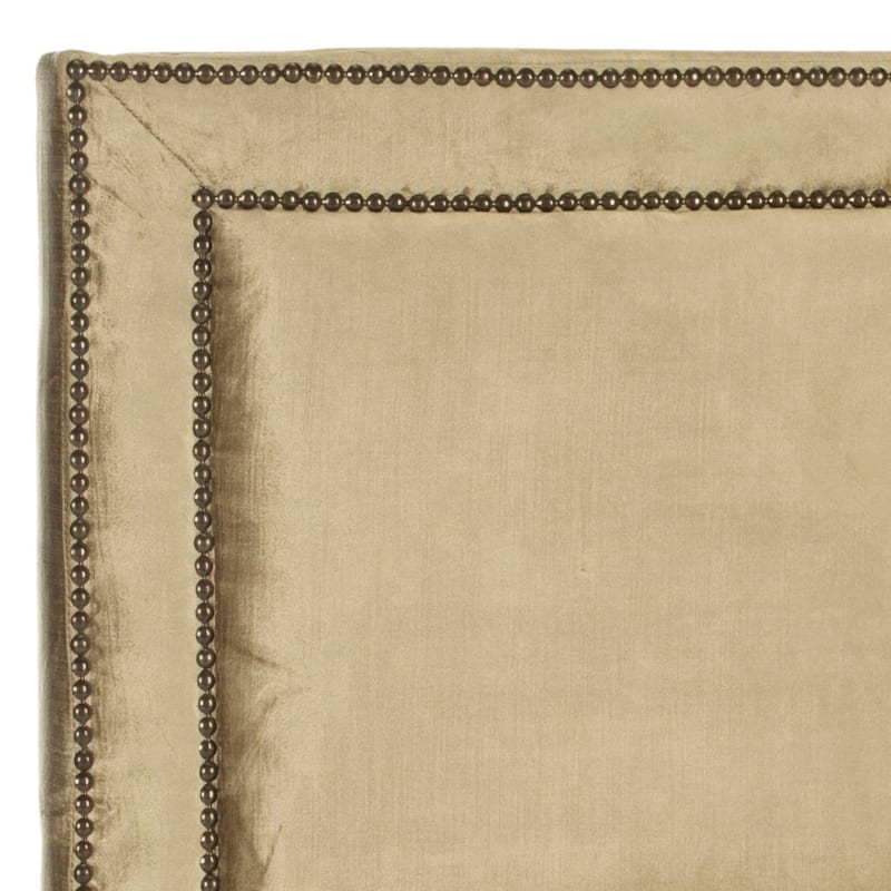SAFAVIEH Kindra Grey Velvet Upholstered Headboard