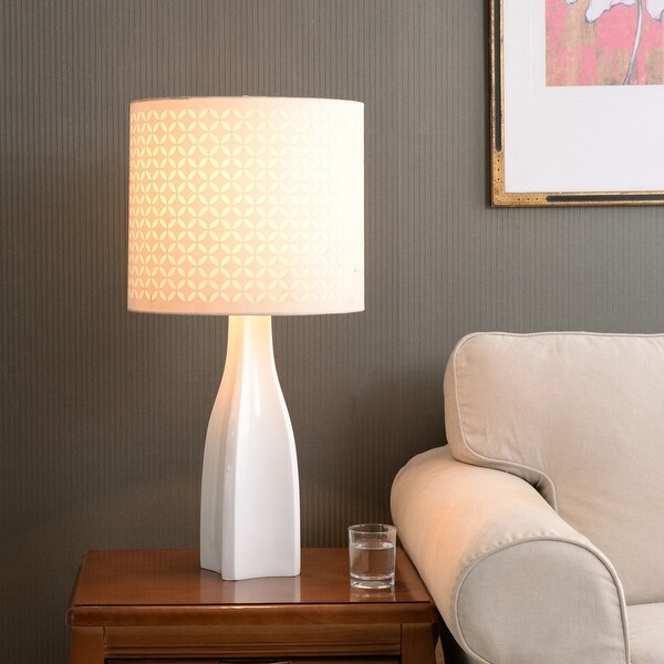 white gloss lamp tables