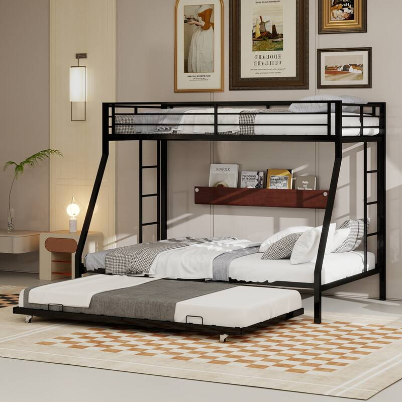 High-Stability Square Tube Bunk Bed Modern Minimalist Look