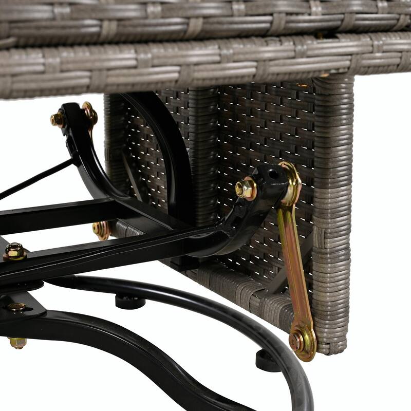 Swivel Rattan Egg Patio Chair with Cushions and Rocking Function