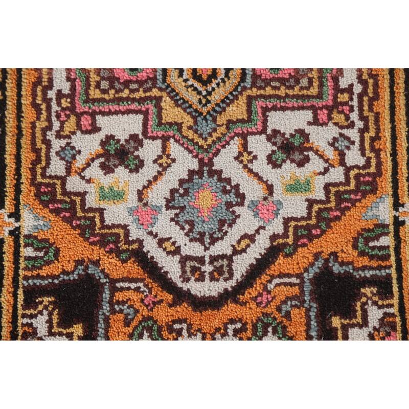Heriz Serapi Oriental Rug Handmade Medallion Wool Carpet - 2'0"x 3'0"