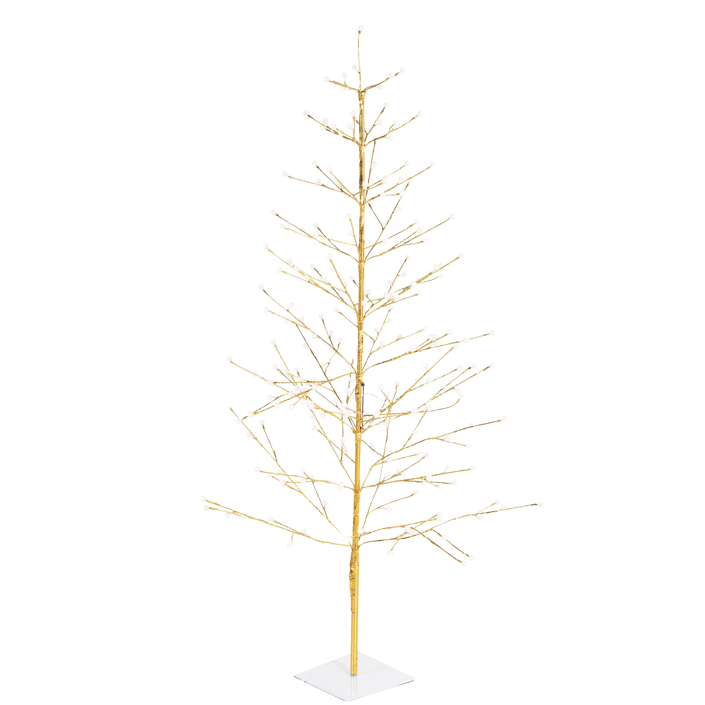6 ft. Indoor/Outdoor Gold Metallic Tree with 240 with Warm White