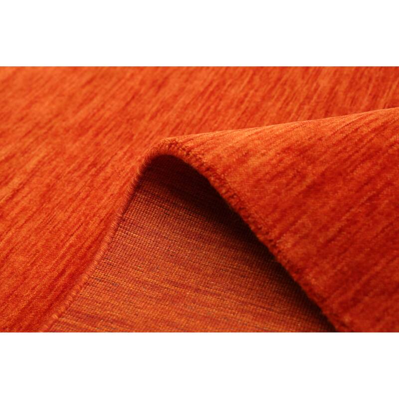 ECARPETGALLERY Hand Loomed Kashkuli Gabbeh Orange Wool Rug - 5'1 x 7'6