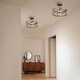 preview thumbnail 3 of 18, Modern Farmhouse 2-Light Drum Semi-Flush Mount Ceiling Light for Hallway and Foyer