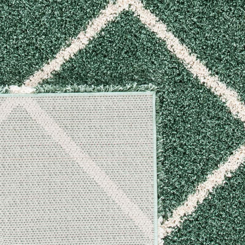 SAFAVIEH Hudson Shag Estella Diamond Trellis 2-inch Thick Rug