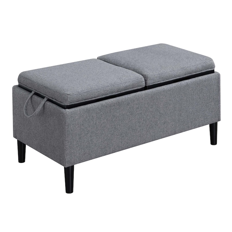 Convenience Concepts Designs4Comfort Magnolia Storage Ottoman with Reversible Trays