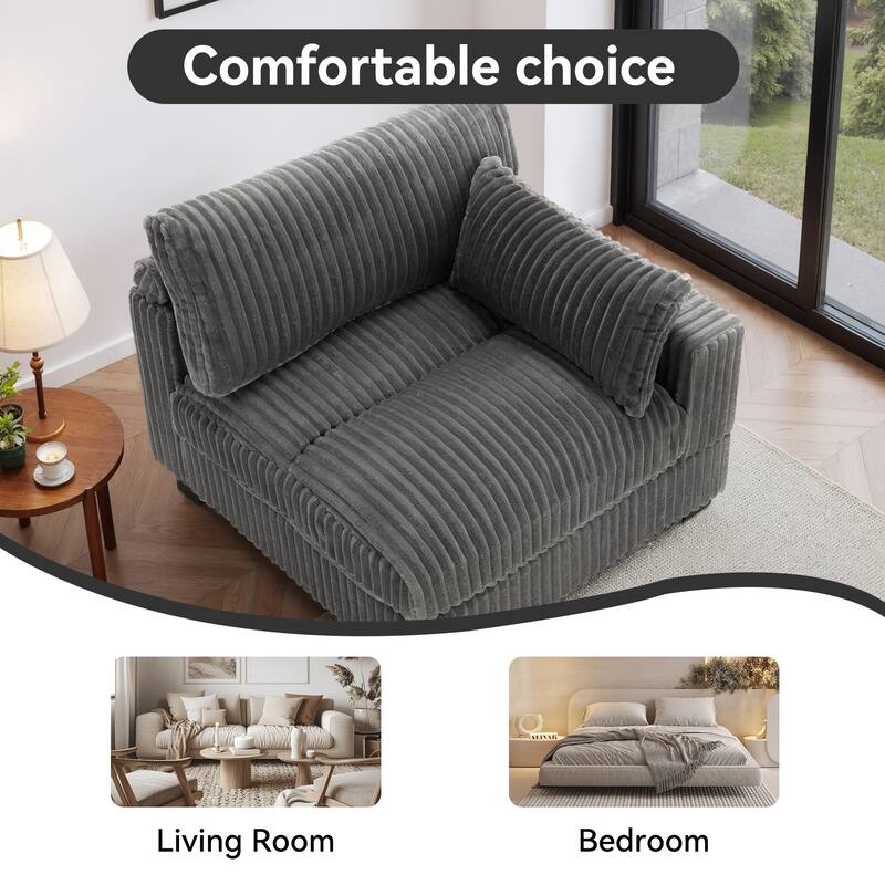 Plush Faux Fur Accent Sofa Chair