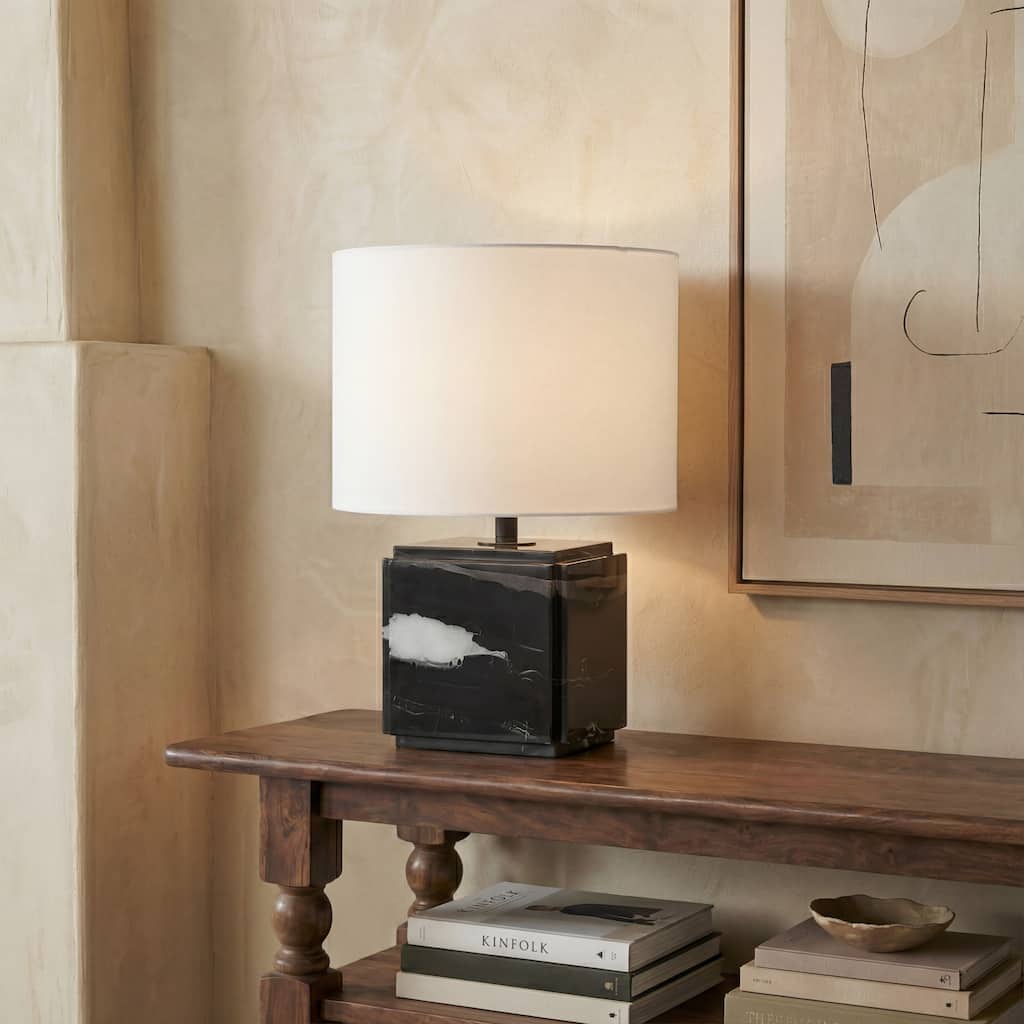 SAFAVIEH Couture Zahra Marble Table Lamp - 10"W x 10"D x 15"H
