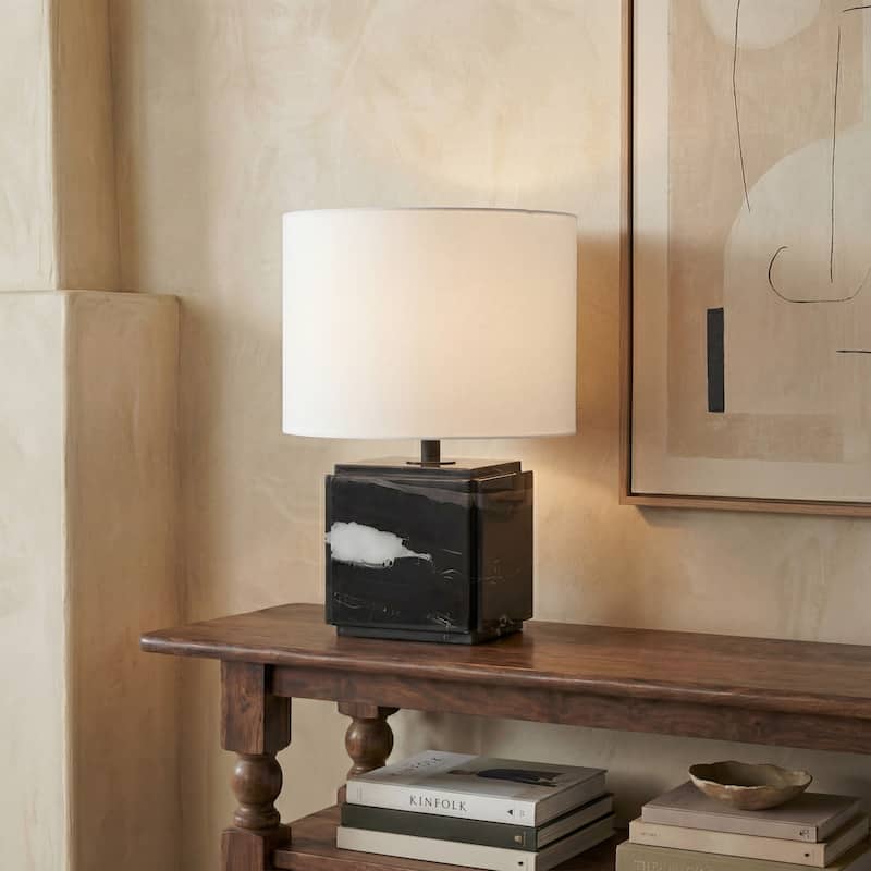 SAFAVIEH Couture Zahra Marble Table Lamp - 10"W x 10"D x 15"H