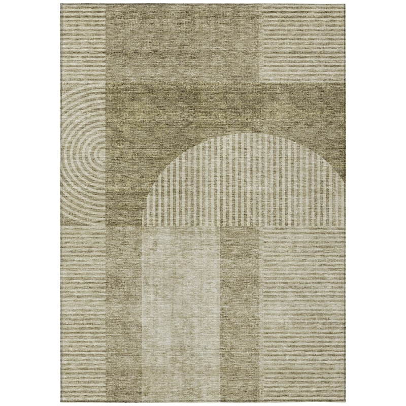 Machine Washable Indoor/ Outdoor Chantille Modern Deco Rug