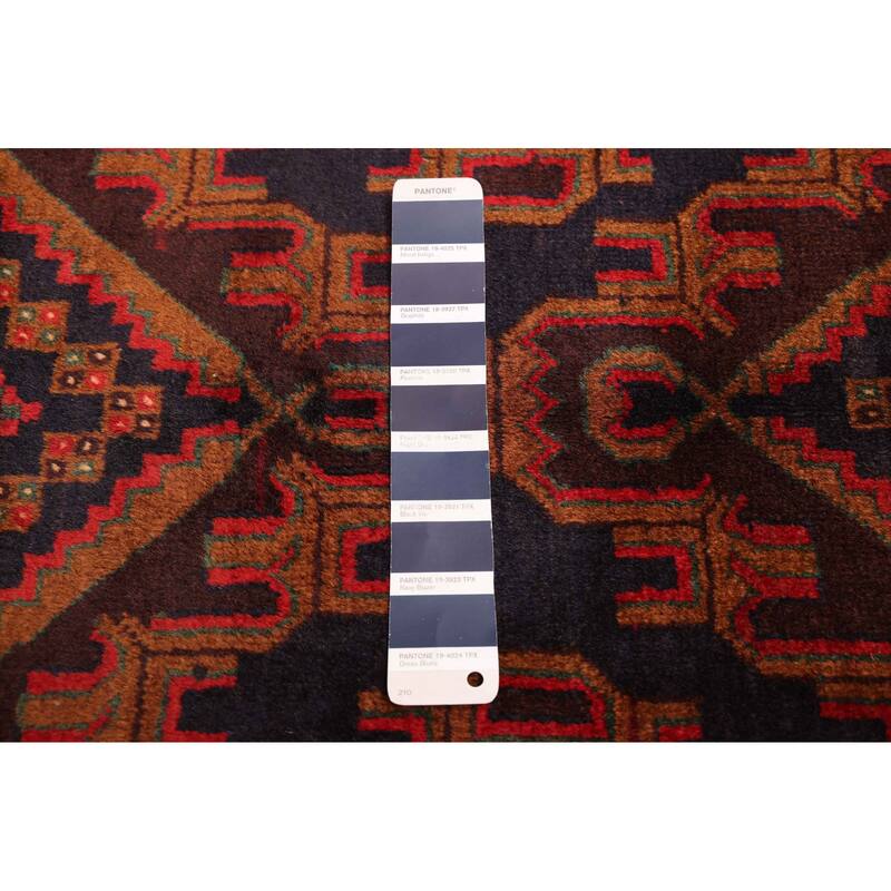 ECARPETGALLERY Hand-knotted Teimani Black, Brown Wool Rug - 3'10 x 6'11