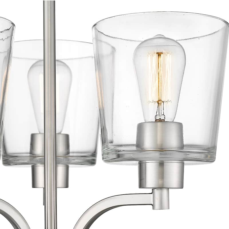 Millennium Lighting Evalon Chandelier with Clear Glass Shades