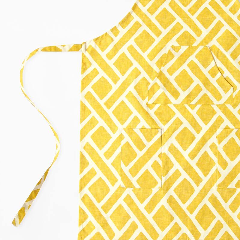 Exclusive Fabrics Martinique Printed Cotton Apron - 27 X 34