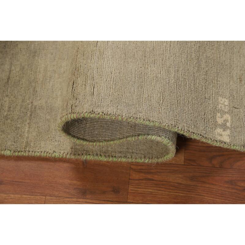 Gabbeh Modern Foyer Rug Beige Handmade Wool Carpet - 2'8"x 3'11"