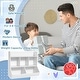 preview thumbnail 6 of 5, Three tiers with six compartments Kids Bookcase - 36" L x 16.9" W x 31.1" H