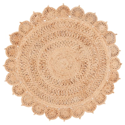 SAFAVIEH Flatweave Natural Sulekha Fiber Farmhouse Jute Rug