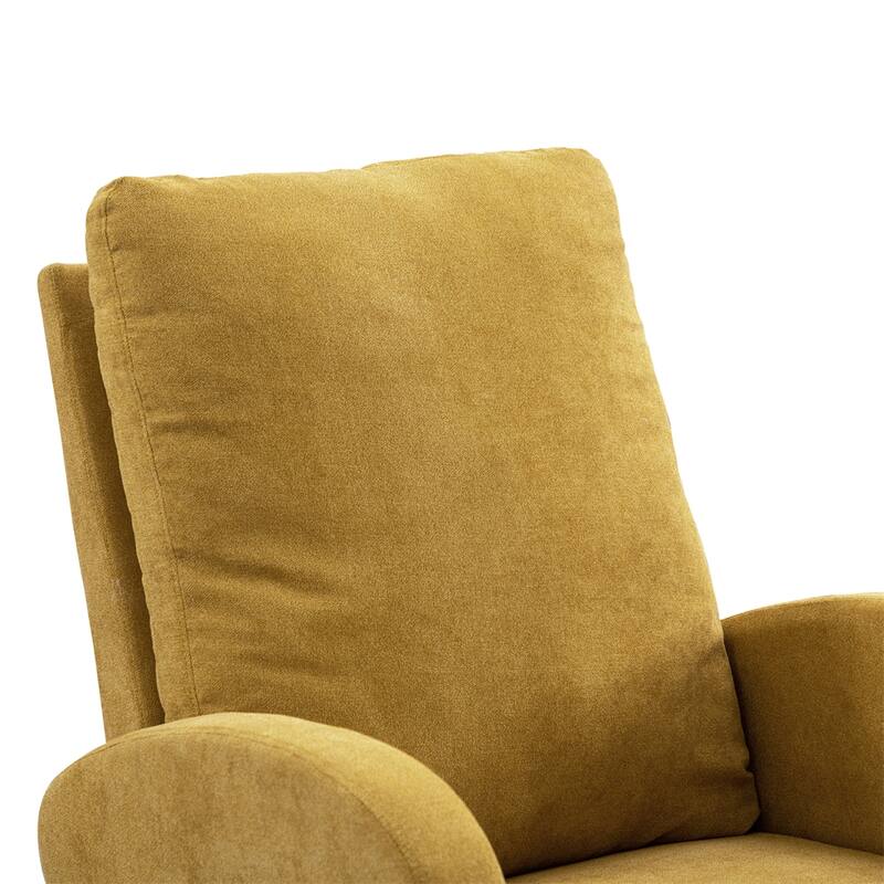 Nursery Rocking Glider Chair with High Back and Side Pocket