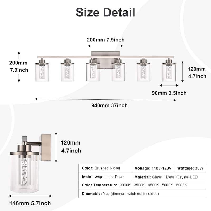 Modern LED Wall Sconces for Bathroom