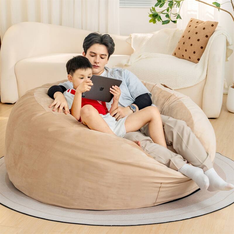 Giant 5' Memory Foam Furniture Bean Bag Chairs with Microfiber Cover