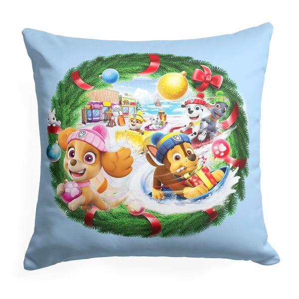 slide 2 of 4, Nickelodeon Paw Patrol Festive Fun 18 Inch Throw Pillow