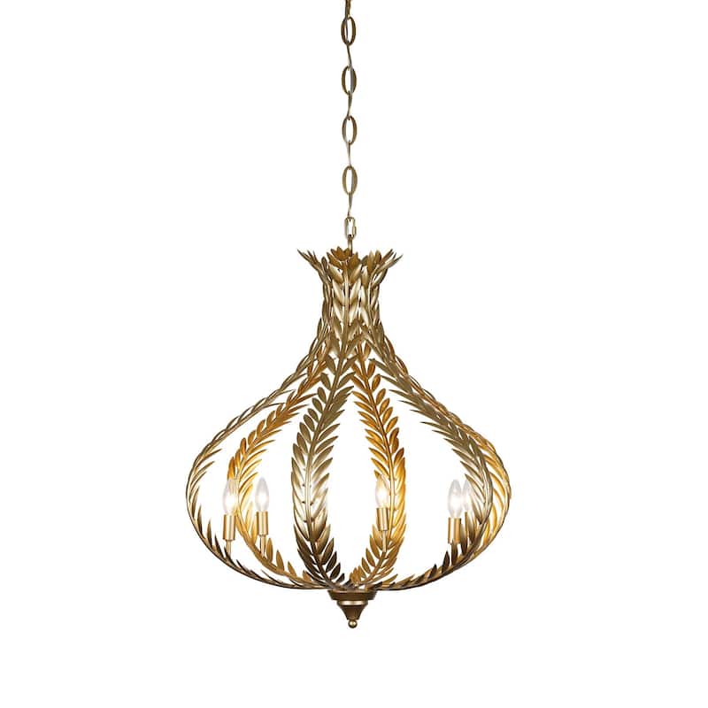 Savoy House 1-4000-6 Atlas 6 Light 29" Wide Taper Candle Abstract - Grecian Gold
