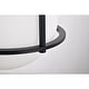preview thumbnail 9 of 10, Nuka 12 Inch Modern Semi-Flush Mount Pendant Ceiling Lighting