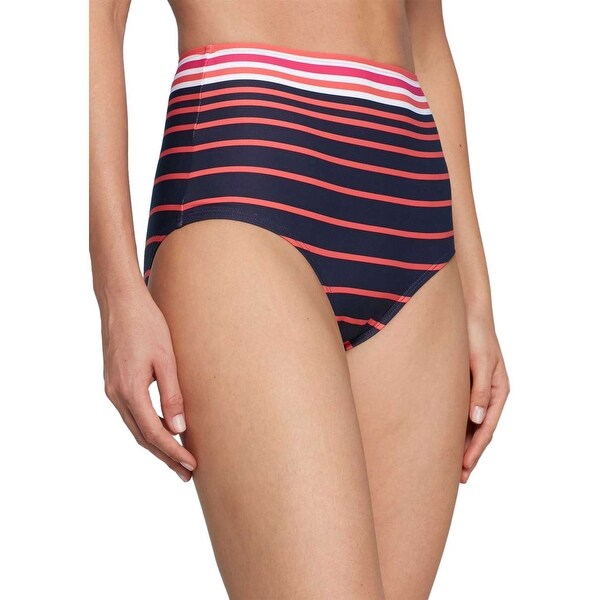 pink striped high waisted bikini