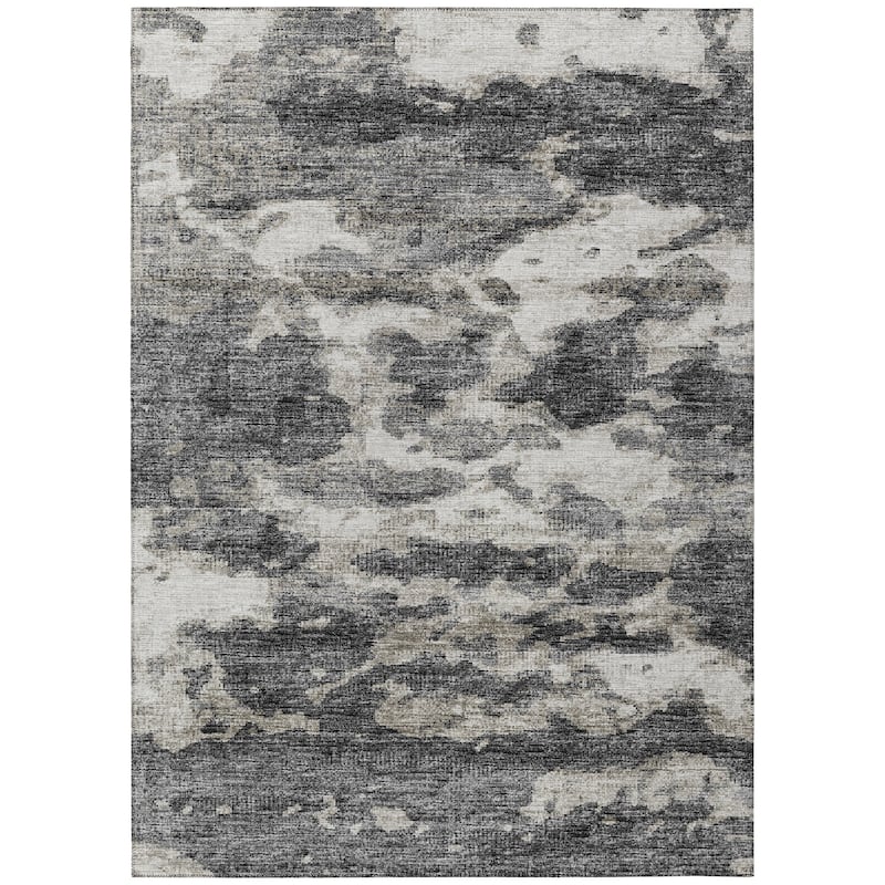 Indoor/ Outdoor Accord Modern Waves Washable Rug New
